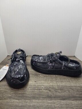Hey Dude Jelly Roll Limted Edition Wally Comf Slip-On Black Camo Men US 9 New